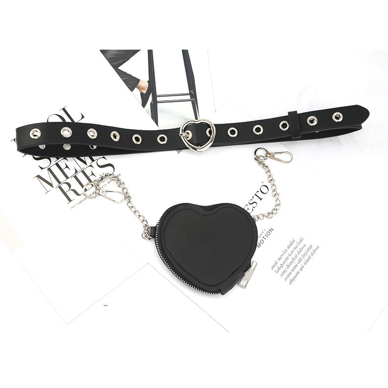 Sara-Mini Love Heart Belt Small Waist Bag