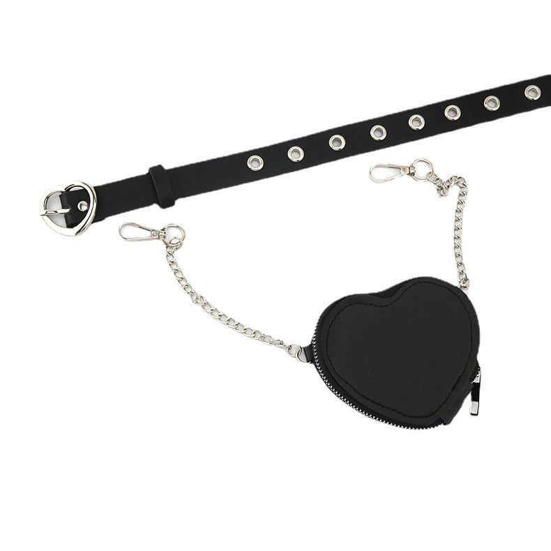 Sara-Mini Love Heart Belt Small Waist Bag