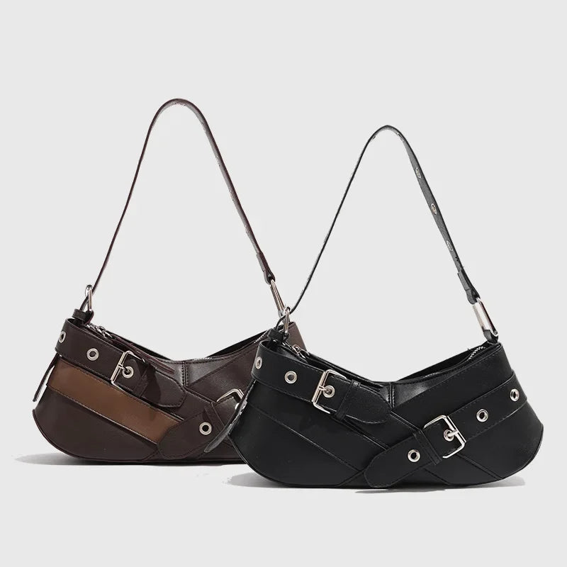 Olivia- Vintage Belts Leather Handbag