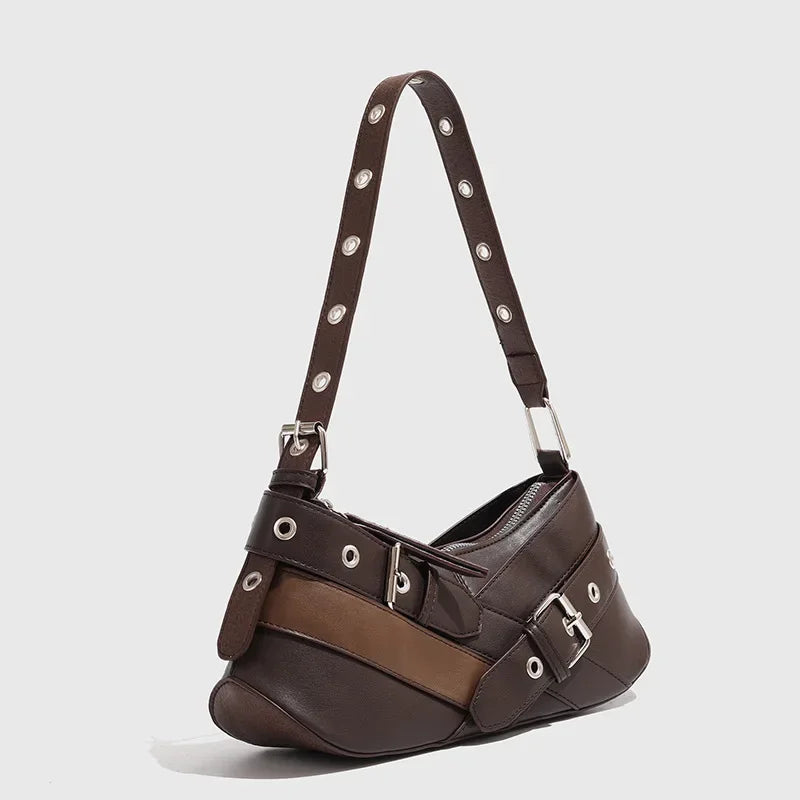 Olivia- Vintage Belts Leather Handbag