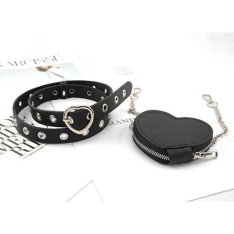 Sara-Mini Love Heart Belt Small Waist Bag