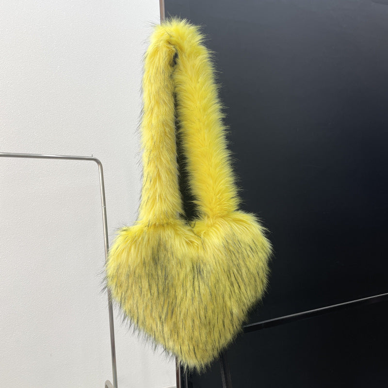 Angelica—Winter Fleece Heart-Shaped Plush Love Bag